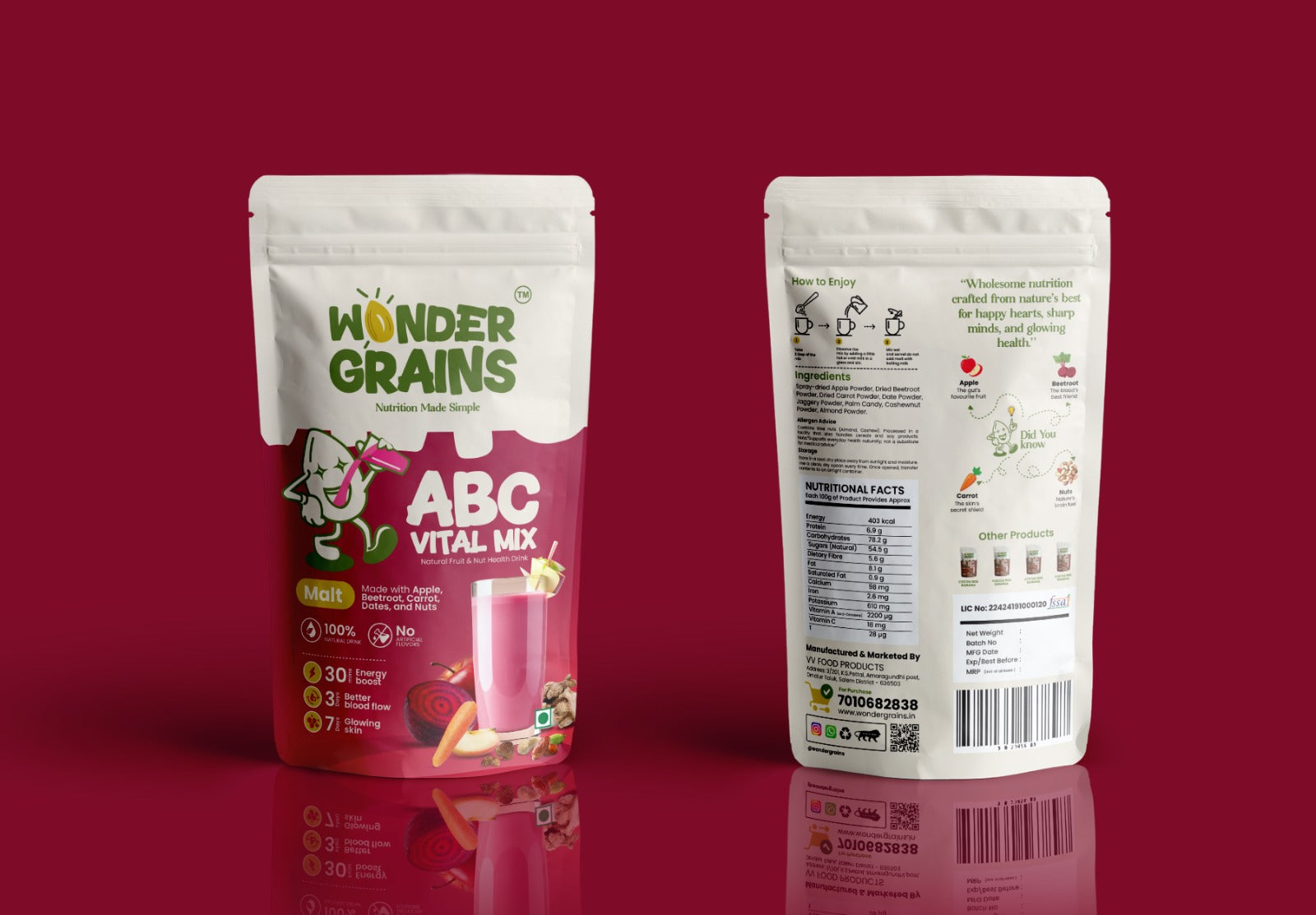 ABC Malt – Apple Beetroot Carrot Health Mix